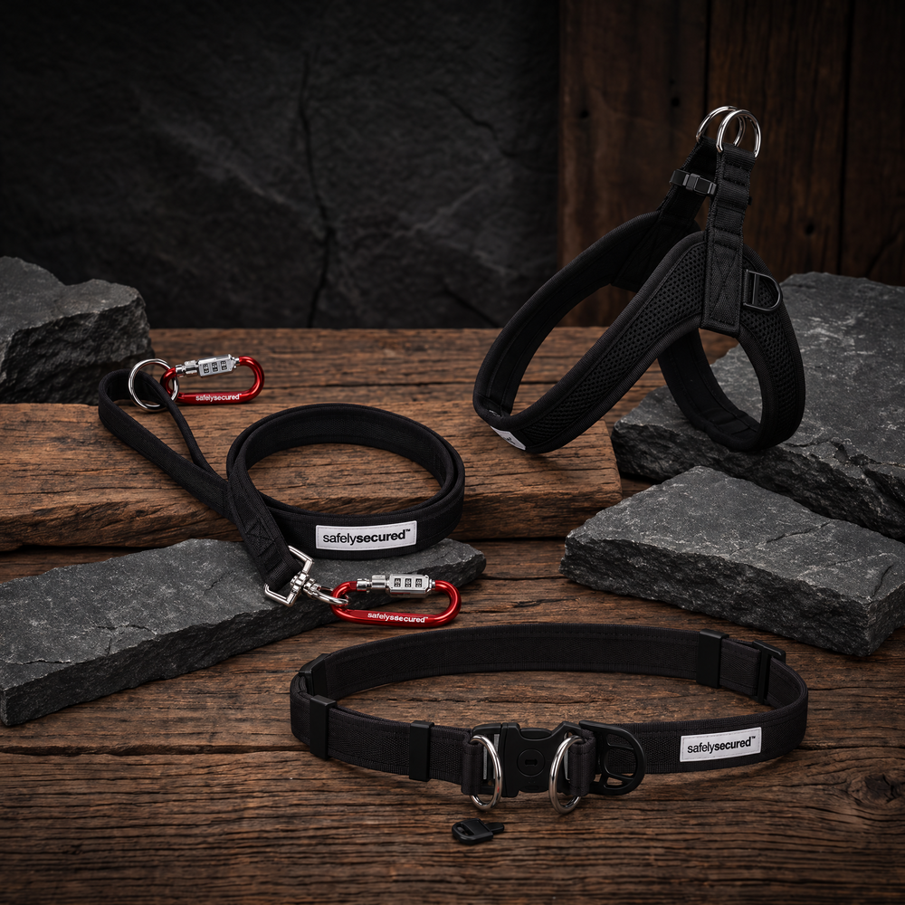 Safely Secured Complete Security Bundle with its included products in an alternate arrangement on the original premium studio background.