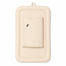 Beige Pawbella Essential Pet Stroller plush cushion set with padded base and magnetic cover