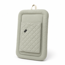 Top view of the khaki Pawbella Ultimate Pet Stroller plush cushion set
